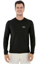 Camiseta de pesca mar negro slim poliamida preto m