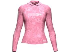Camiseta de Pesca Mar Negro X Protection Sublimada Com Capuz Feminina Proteção Solar 50+ UV - Pink Camiseta de Pesca Mar Negro X Protection Sublimada Com Capuz Feminina Proteção Solar 50+ UV - Pink