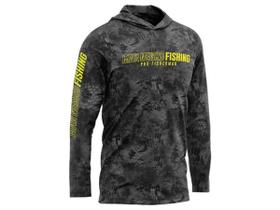 Camiseta de Pesca Mar Negro X Protection Sublimada Com Capuz Proteção Solar 50+ UV - Dark Camiseta de Pesca Mar Negro X Protection Sublimada Com Capuz Proteção Solar 50+ UV - Dark