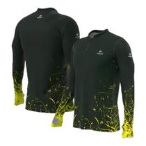 Camiseta de Pesca Masculina Premium Mar Negro com Proteção UV50+ Clean Musgo Camiseta de Pesca Masculina Premium Mar Negro com Proteção UV50+ Clean Musgo