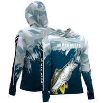 Camiseta de Pesca Masculina X-Protection Sublimada - Mar Negro Camiseta de Pesca Masculina X-Protection Sublimada - Mar Negro