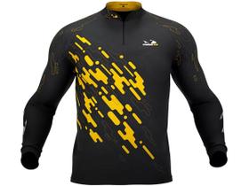 Camiseta De Pesca Presa Viva Proteção Solar Uv - Tucunaré Amarelo 01