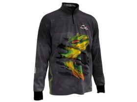Camiseta de Pesca Proteção Solar Faca na Rede Combat S Tucunaré Açu 2024