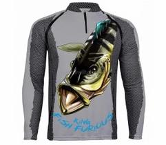 Camiseta De Pesca Proteção Solar Uv King Kff07 Tucunaré