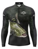 Camiseta de Pesca Tamba Tambaqui Gola e Ziper Protege do Sol Camiseta de Pesca Tamba Tambaqui Gola e Ziper Protege do Sol