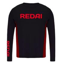 Camiseta De Pesca Team Manga Longa Preta - Redai