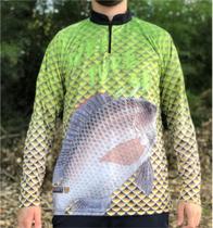 Camiseta de Pesca Tilapia Green - FPS 50 + UV - Ref. 105 - Masculina - Rosset