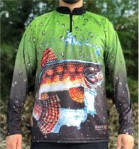 Camiseta de Pesca Trairão Green - FPS 50 + UV - Ref. 121 - Masculina Camiseta de Pesca Trairão Green - FPS 50 + UV - Ref. 121 - Masculina