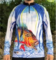 Camiseta de Pesca Tucunaré Blue FPS 50 + UV - Ref. 78 - Masculina