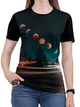Camiseta de Planeta PLUS SIZE Galaxia Feminina Blusa Rua
