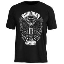 Camiseta de Rock Ramones em Algodao Manga Curta Estampa Oficial