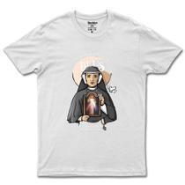 Camiseta De Santa Faustina Em Algodão Básica E Confortável Varias Cores Unissex