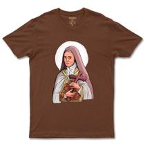 Camiseta De Santa Teresinha Católica DE Algodão Com Varias Cores