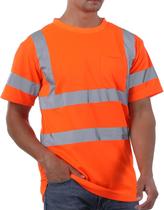 Camiseta de segurança de alta visibilidade Classe 3 para homens Camiseta de segurança de alta visibilidade Classe 3 para homens