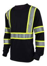 Camiseta de segurança refletiva L&M Hi Vis Class 3 de manga comprida Camiseta de segurança refletiva L&M Hi Vis Class 3 de manga comprida
