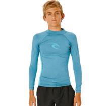 Camiseta De Surf Rip Curl Boys Waves Blue Marle Camiseta De Surf Rip Curl Boys Waves Blue Marle