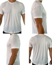 Camiseta de Treino em Crepe de Poliamida Leve e Refrescante Unissex Malha Lisa Dry Fit com proteção