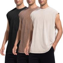 Camiseta de treino masculina Bashkkuytrlsy Vintage Acid Washed