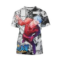 Camiseta De Verão Com Personagem De Anime Impressa Em 3D, Design Criativo E Personalizado, Camiseta