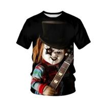 Camiseta De Verão Com Tema De Filme Impressa Em 3D Casual Confortável De Manga Curta Com Padrão