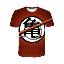 Camiseta De Verão Dragon Ball Son Goku Super Saiyan Para Adultos E Crianças, Top De Anime Para