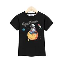 Camiseta De Verão Para Meninos, Camiseta Com Desenho De Nave Espacial, 2024, Novo Design, Manga