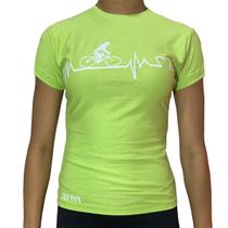 Camiseta de Visco lycra DA Modas com Adesivo Bike Feminina Camiseta de Visco lycra DA Modas com Adesivo Bike Feminina
