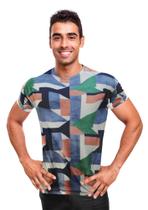 Camiseta De Viscose Elastano Masculina Estampada Malha Fria