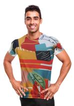 Camiseta De Viscose Elastano Masculina Estampada Malha Fria