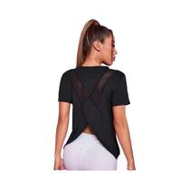 Camiseta De Yoga Feminina Para O Verão, Solta, Respirável, De Secagem Rápida, Com Costas Em Malha,