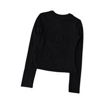 Camiseta De Yoga Feminina Slim Fit De Manga Longa Com Gola Redonda Respirável Para Pilates E Treino