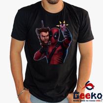 Camiseta Deadpool e Wolverine 100% Algodão Geeko