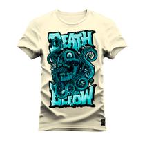 Camiseta Death Dow Plus Size Extra Grande Confortável Estampada Varias Cores