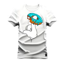 Camiseta Dedo Rosquinha Varias Cores Estampada Confortável