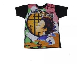 Camiseta Demon Slayer Kimetsu No Yaiba Tanjiro Blusa Adulto Unissex Anime A267 BM