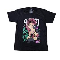 Camiseta Demon Slayer Tanjiro Nezuko Anime Blusa Adulto Unissex Mk120