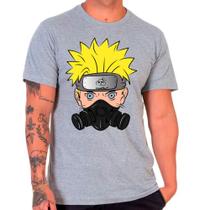 Camiseta desenho anime naruto cinza masculina08