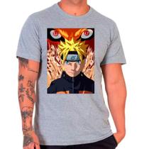 Camiseta desenho anime naruto cinza masculina19