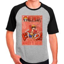 Camiseta desenho anime one pieces cinza masculina02