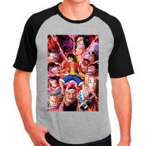 Camiseta desenho anime one pieces cinza masculina03