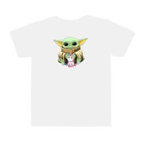 Camiseta desenho Baby Yoda unicórnio camisa unissex premium envio em 24hrs