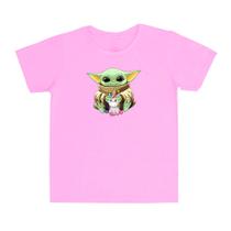 Camiseta desenho Baby Yoda unicórnio camisa unissex premium envio em 24hrs