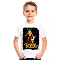 Camiseta Desenho CAVERNA DO DRAGÃO Moda Infantil Roupa Criança 01