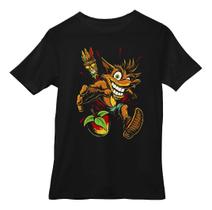 Camiseta Desenho Crash Classico Jogos Camisa Em Algodão Leve