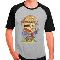 Camiseta desenho minions cinza masculina