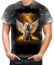 Camiseta Desgaste Anjo Canino Cão Angelical 3 - Kasubeck Store