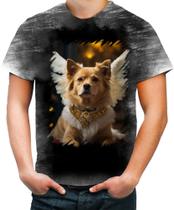 Camiseta Desgaste Anjo Canino Cão Angelical 6 Camiseta Desgaste Anjo Canino Cão Angelical 6