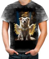 Camiseta Desgaste Anjo Canino Cão Angelical 9 Camiseta Desgaste Anjo Canino Cão Angelical 9