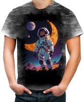 Camiseta Desgaste Astronauta Dance Vaporwave 1