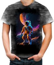 Camiseta Desgaste Astronauta Dance Vaporwave 10